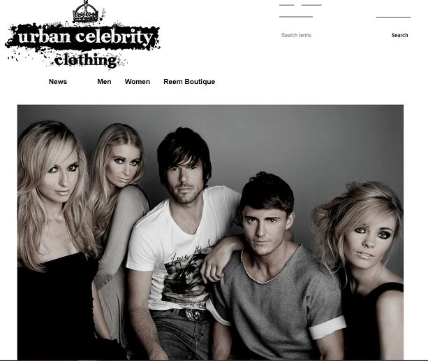 the early Urban Celebrity website