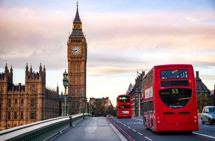 London bus and big ben