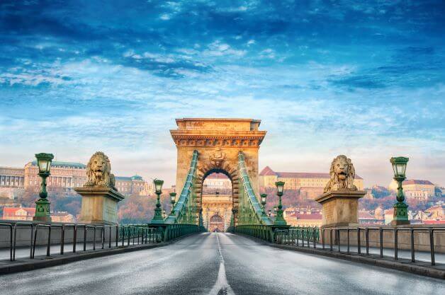 Chain bridge Budapest Hungary