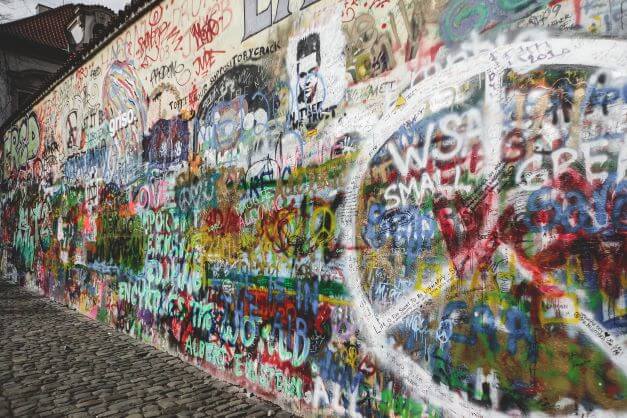 John Lennon Wall. Prague