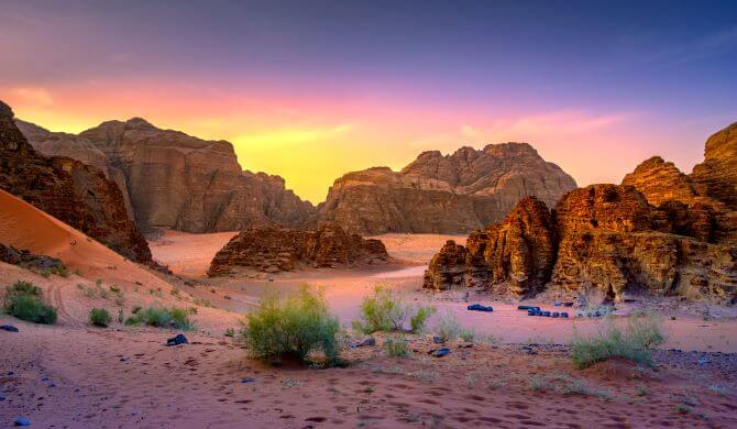 Wadi Rum desert in Jordan