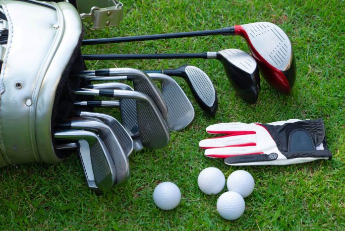 selection of golf clubs