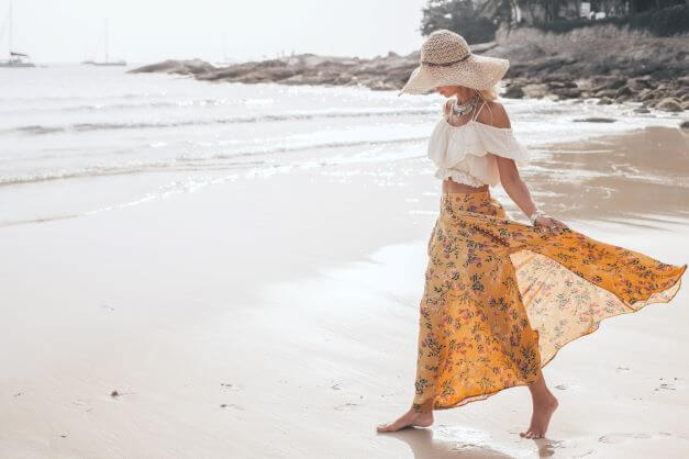 Boho beach clothing style