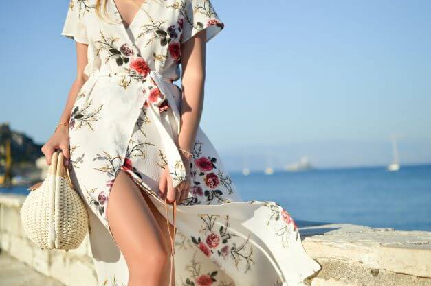 summer dress by sea