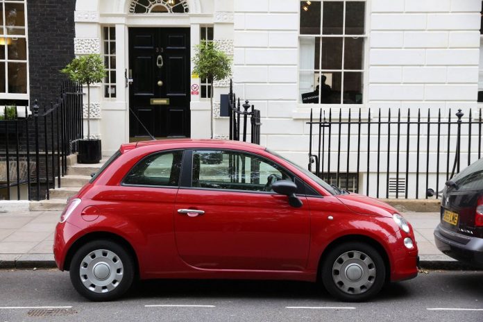 car outside house in UK