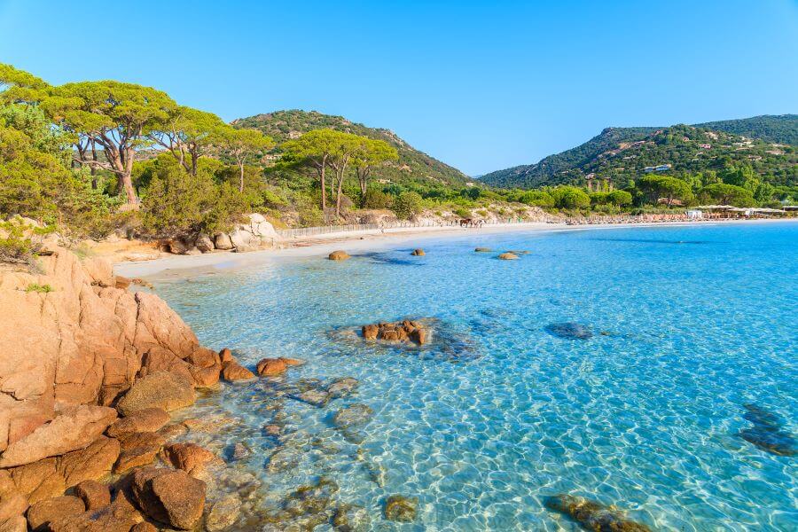 Palombaggia beach on Corsica island