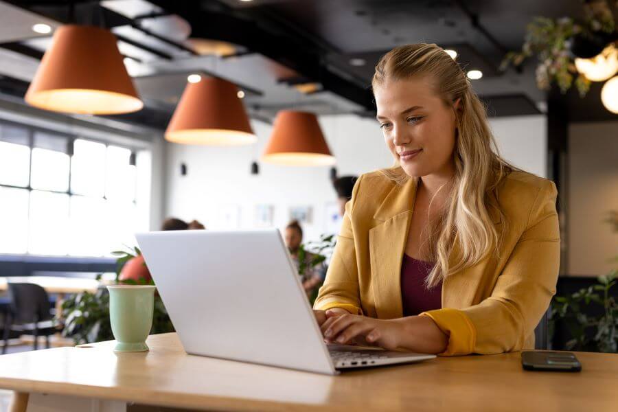 plus sized woman in smart work wear