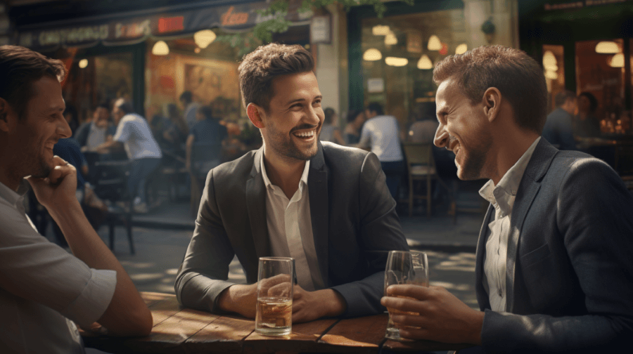 Daily Rituals Every Man Needs for Lasting Health And Confidence 3 friends socialising