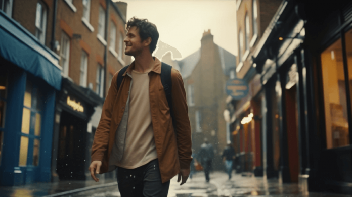happy walk walks down street