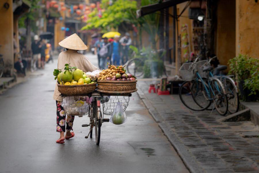 Woman walking in Hoi An