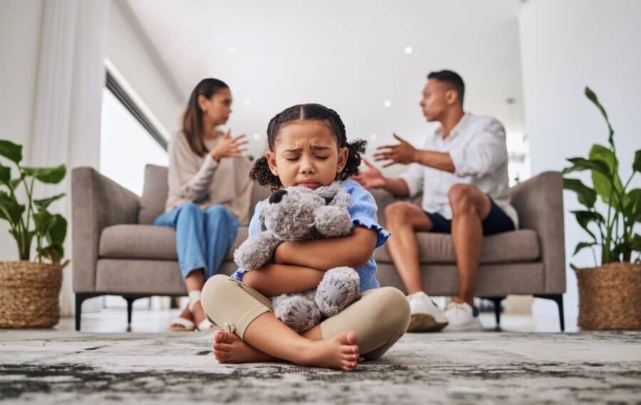 couple with child argue