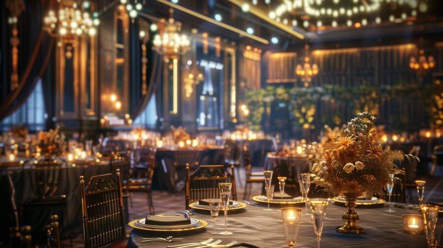 Great Gatsby gala art decor style interior