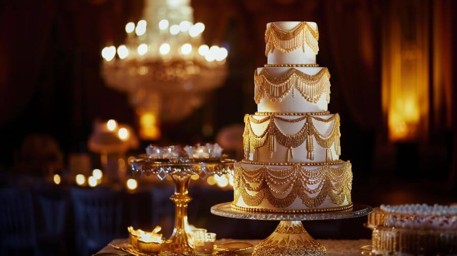 art deco style cake