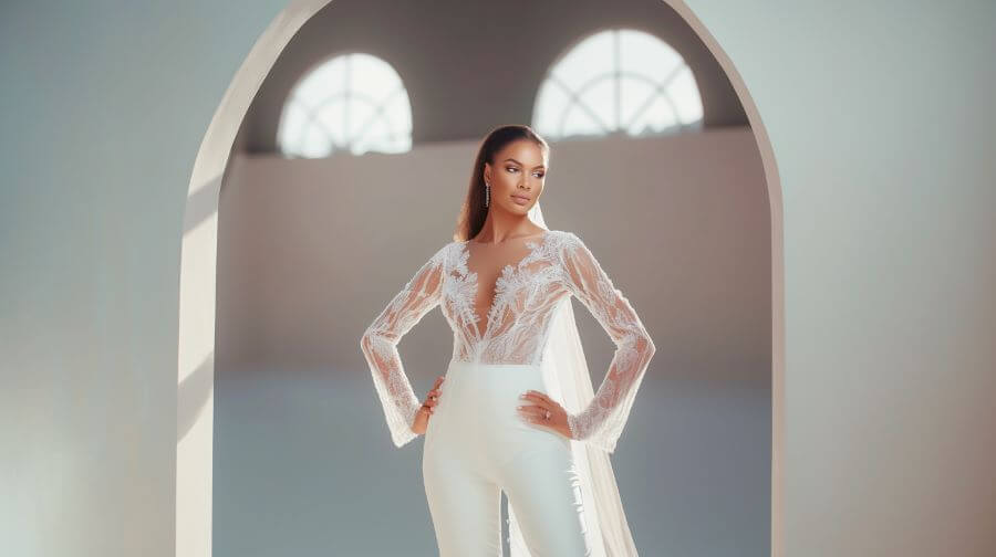 a jumpsuit considered an Alternative Bridal Style of wedding dress
