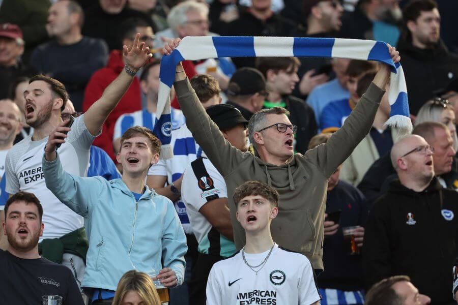 brighton fans on european tour