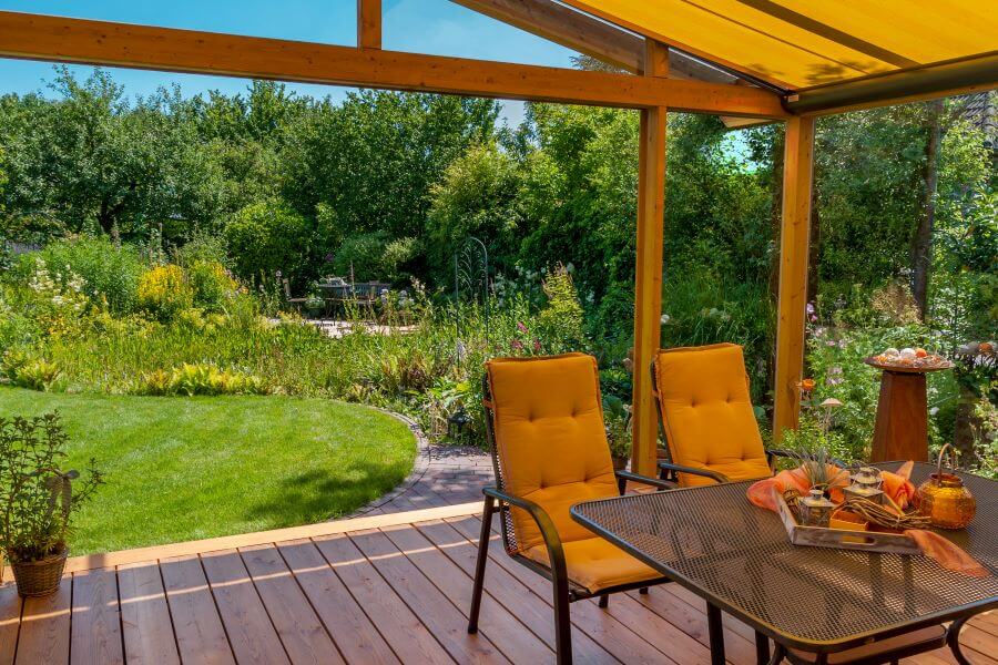 awning in garden