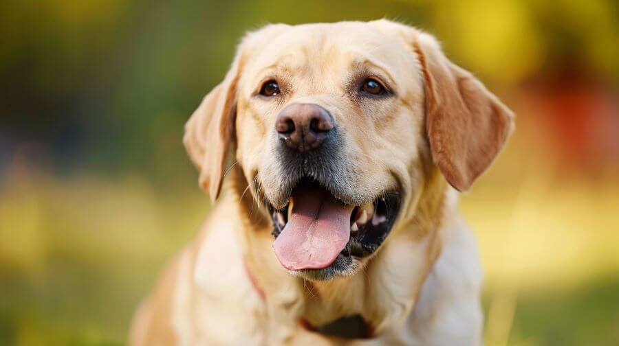 dog goes for a walk