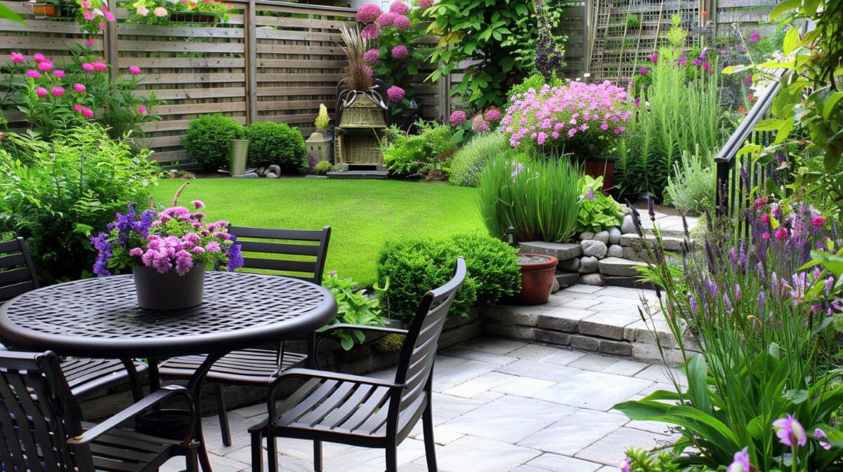 small garden in the UK