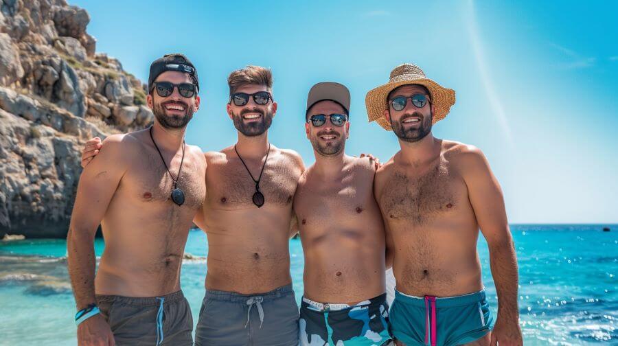 lads holiday abroad