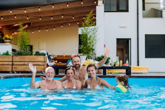 multigenerational family on holiday