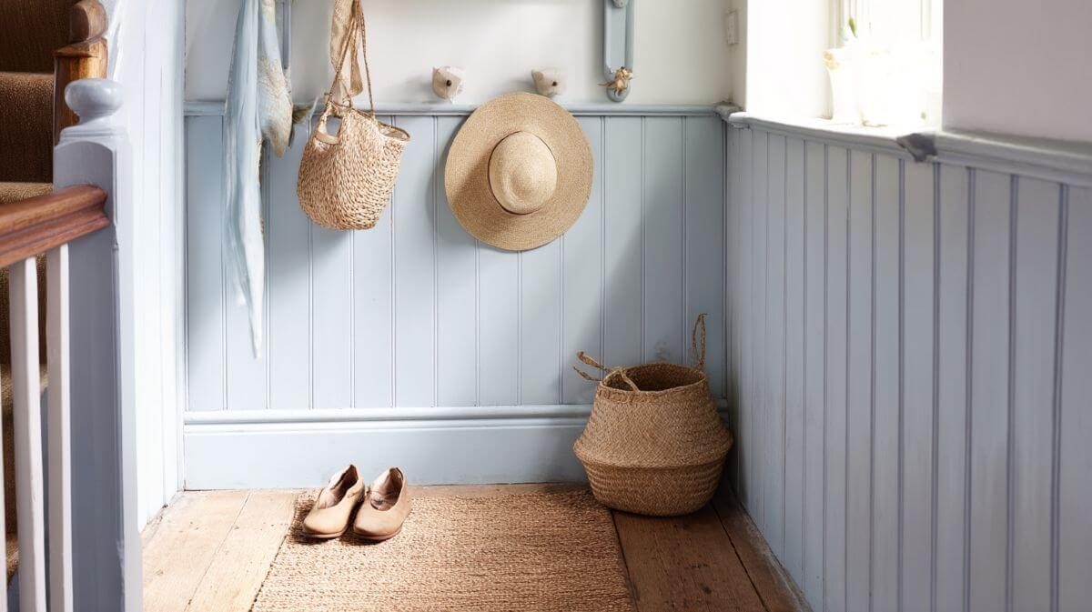 5 Quick Summer Refreshes to Make Your Home Feel Instantly Lighter 1 light blue coastal cottage hallway