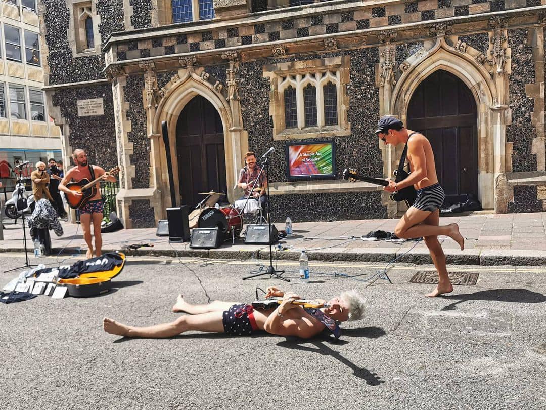 the big push busking in brighton