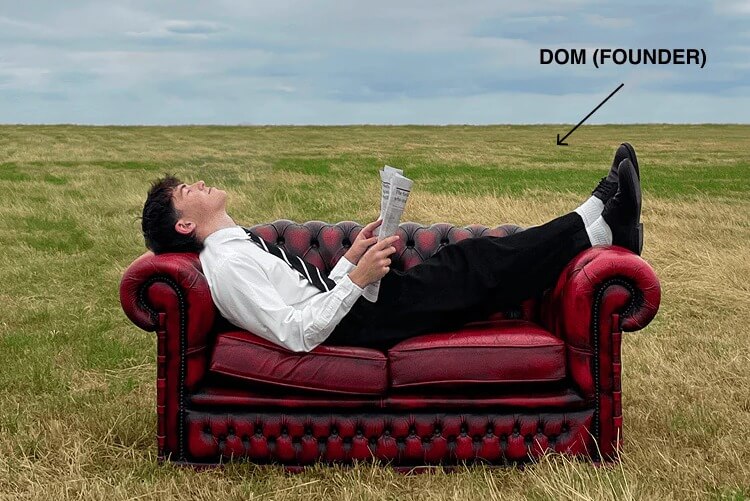 Dom White founder of Domno streetwear brand