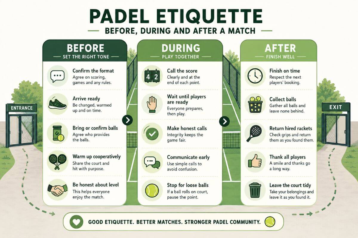 Padel Etiquette Before, During and After a Match